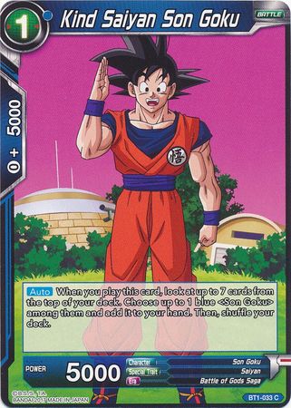 Kind Saiyan Son Goku [BT1-033] | Black Swamp Games