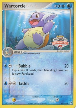 Wartortle (42/100) (States Championship Promo) [EX: Crystal Guardians] | Black Swamp Games