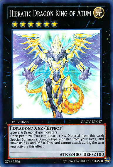 Hieratic Dragon King of Atum [GAOV-EN047] Super Rare | Black Swamp Games