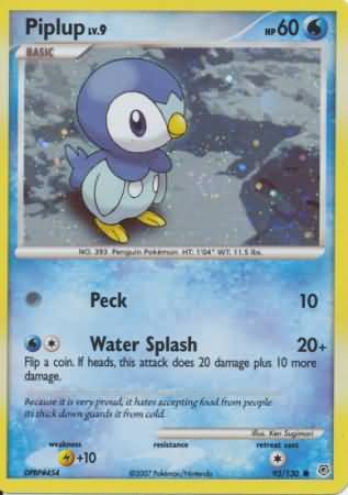 Piplup (93/130) (Cosmos Holo) [Diamond & Pearl: Base Set] | Black Swamp Games