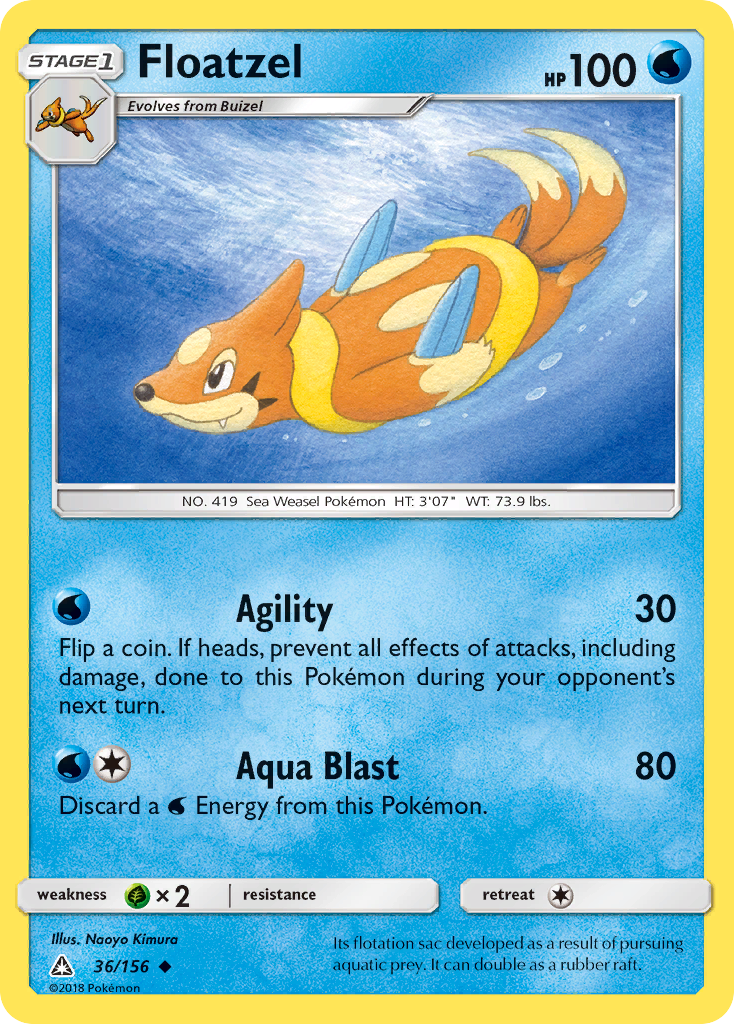 Floatzel (36/156) [Sun & Moon: Ultra Prism] | Black Swamp Games