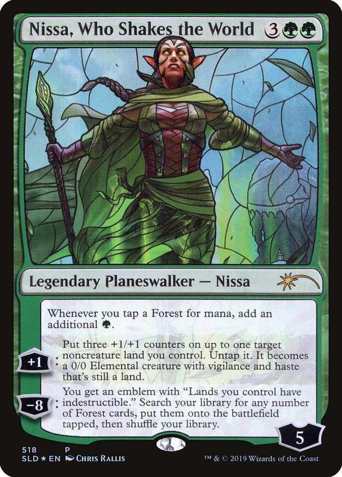 Nissa, Who Shakes the World (Stained Glass) [Secret Lair Drop Promos] | Black Swamp Games