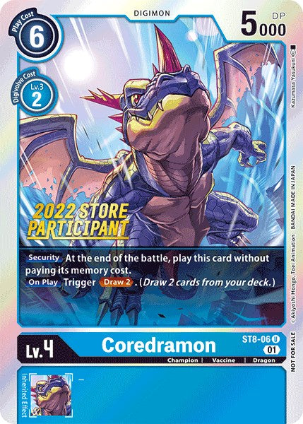 Coredramon [ST8-06] (2022 Store Participant) [Starter Deck: Ulforce Veedramon Promos] | Black Swamp Games