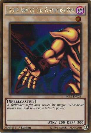 Right Arm of the Forbidden One [PGL2-EN024] Gold Rare | Black Swamp Games