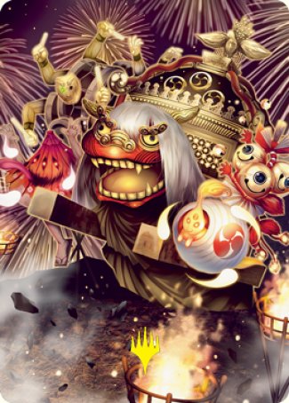 March of Reckless Joy Art Card (Gold-Stamped Signature) [Kamigawa: Neon Dynasty Art Series] | Black Swamp Games