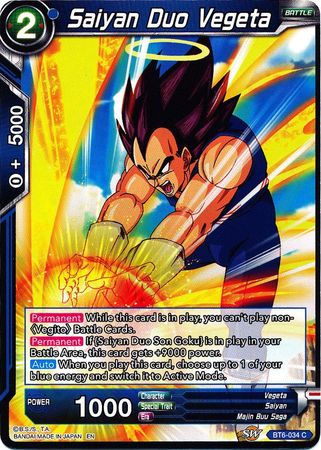 Saiyan Duo Vegeta [BT6-034] | Black Swamp Games