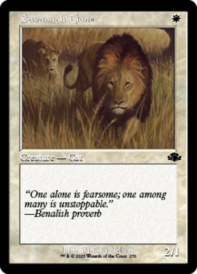 Savannah Lions (Retro) [Dominaria Remastered] | Black Swamp Games