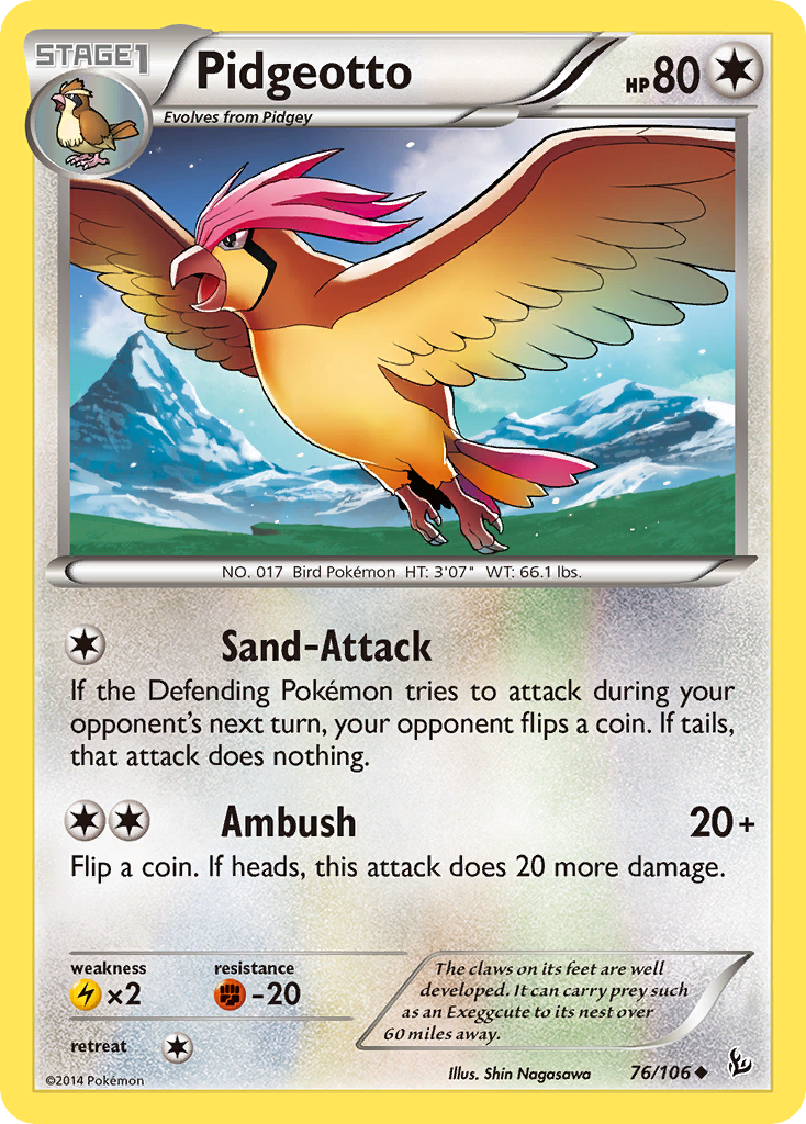 Pidgeotto (76/106) [XY: Flashfire] | Black Swamp Games