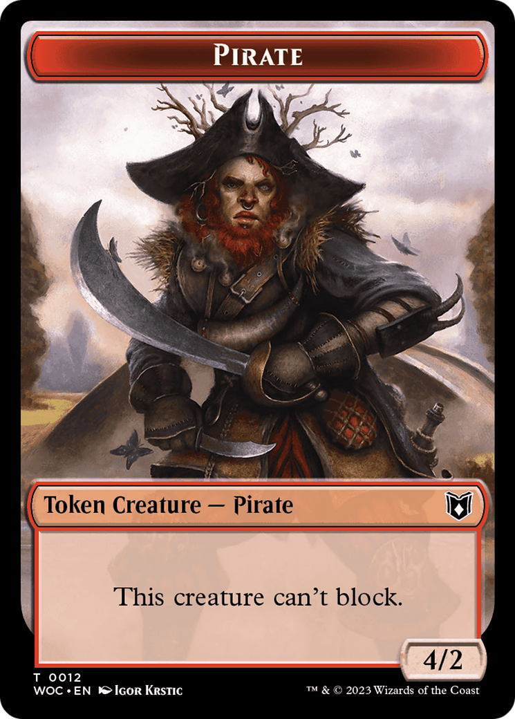 Pirate // Pegasus Double-Sided Token [Wilds of Eldraine Commander Tokens] | Black Swamp Games