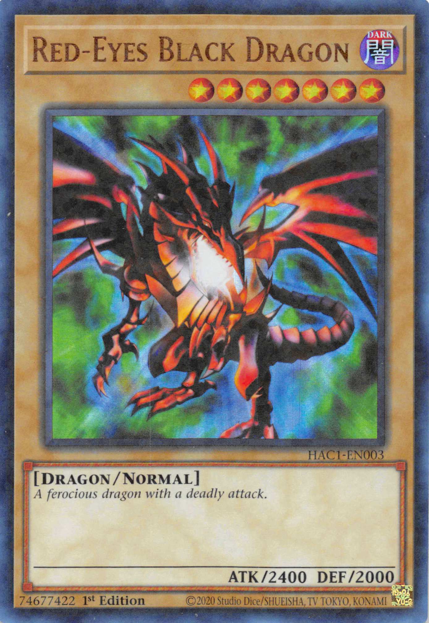 Red-Eyes Black Dragon (Duel Terminal) [HAC1-EN003] Parallel Rare | Black Swamp Games