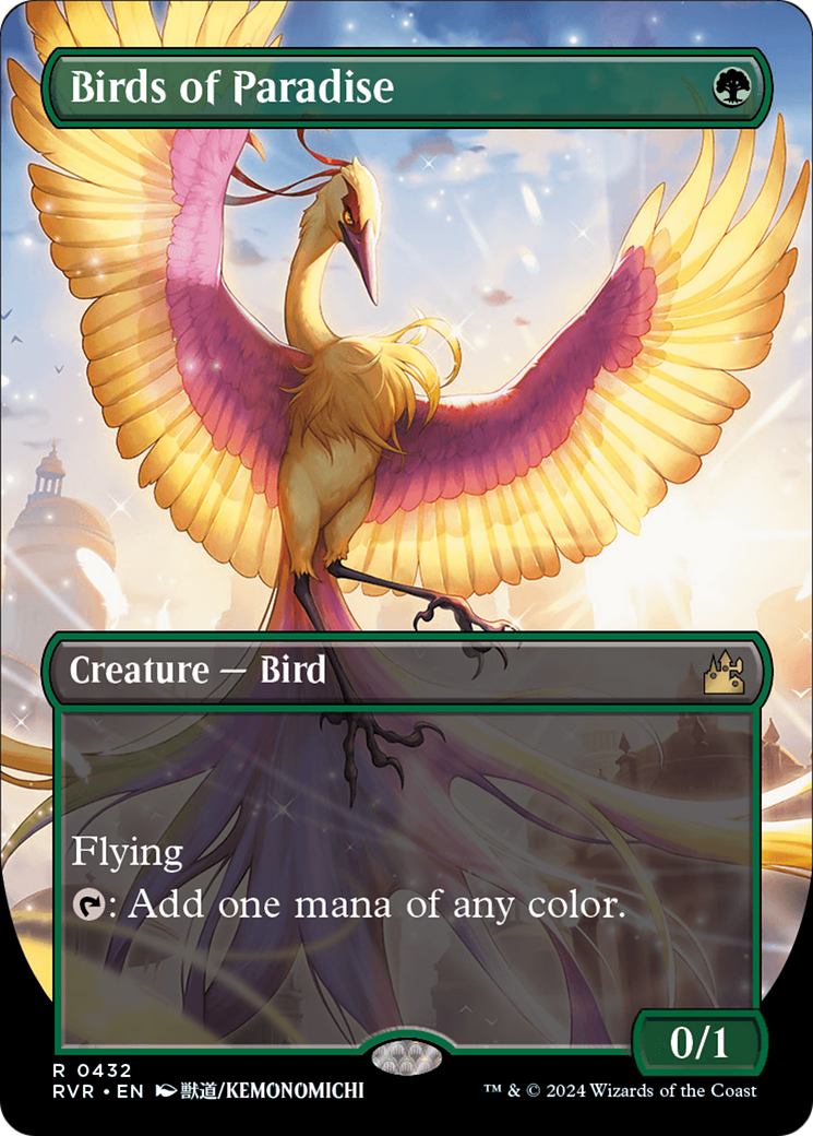 Birds of Paradise (Anime Borderless) [Ravnica Remastered] | Black Swamp Games