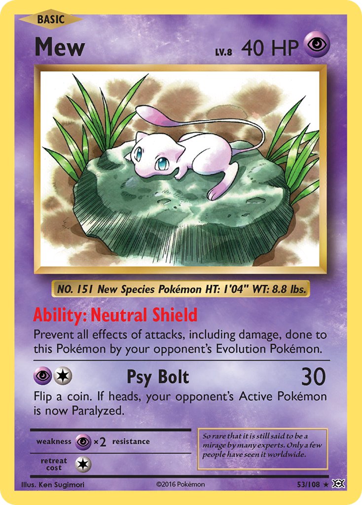 Mew (53/108) (Theme Deck Exclusive) [XY: Evolutions] | Black Swamp Games