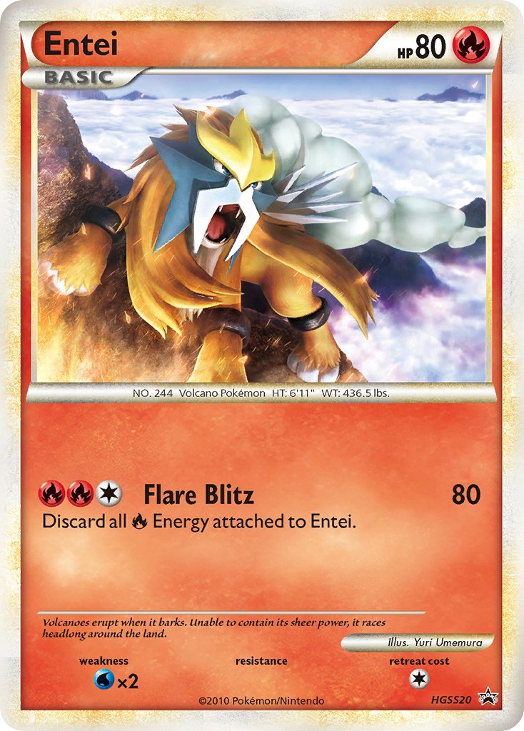 Entei (HGSS20) [HeartGold & SoulSilver: Black Star Promos] | Black Swamp Games