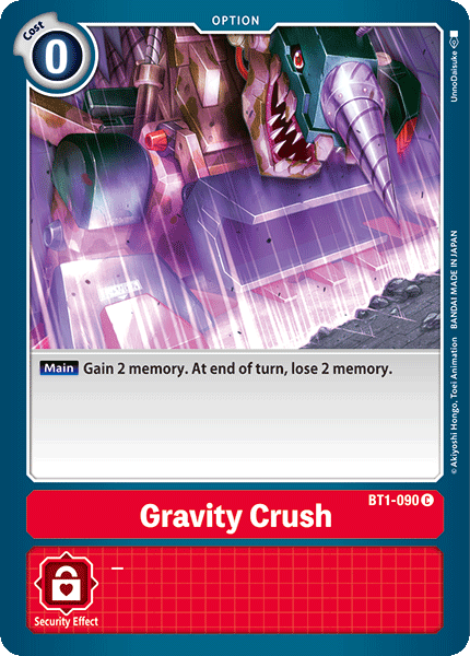 Gravity Crush [BT1-090] [Release Special Booster Ver.1.0] | Black Swamp Games