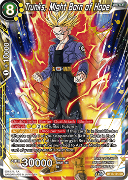 Trunks, Might Born of Hope (Super Rare) [BT13-101] | Black Swamp Games