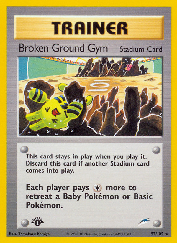 Broken Ground Gym (92/105) [Neo Destiny 1st Edition] | Black Swamp Games