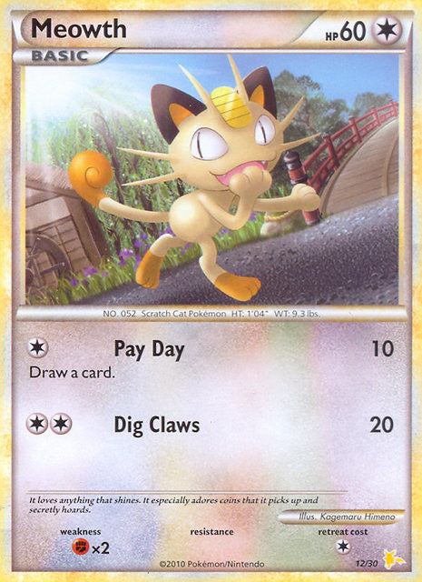 Meowth (12/30) [HeartGold & SoulSilver: Trainer Kit - Raichu] | Black Swamp Games