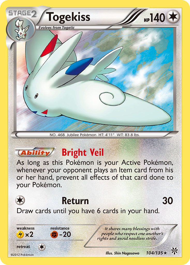 Togekiss (104/135) [Black & White: Plasma Storm] | Black Swamp Games