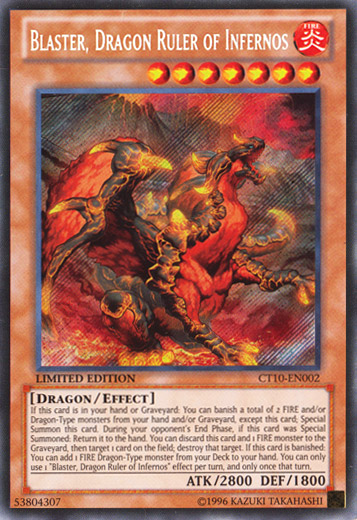 Blaster, Dragon Ruler of Infernos [CT10-EN002] Secret Rare | Black Swamp Games