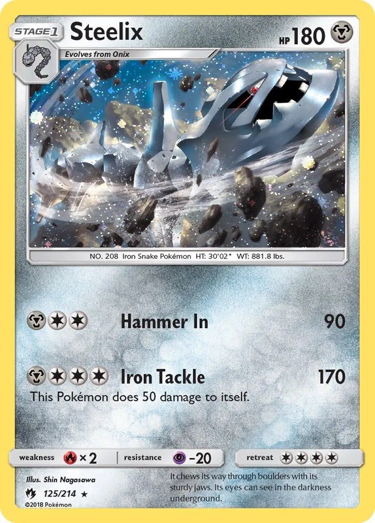 Steelix (125/214) (Cosmos Holo) [Sun & Moon: Lost Thunder] | Black Swamp Games