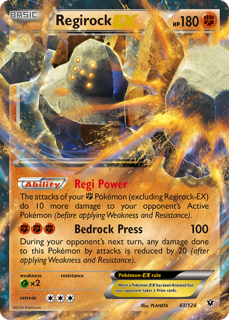 Regirock EX (43/124) [XY: Fates Collide] | Black Swamp Games