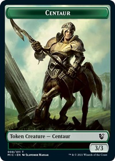 Centaur // Wolf Double-sided Token [Innistrad: Midnight Hunt Commander] | Black Swamp Games