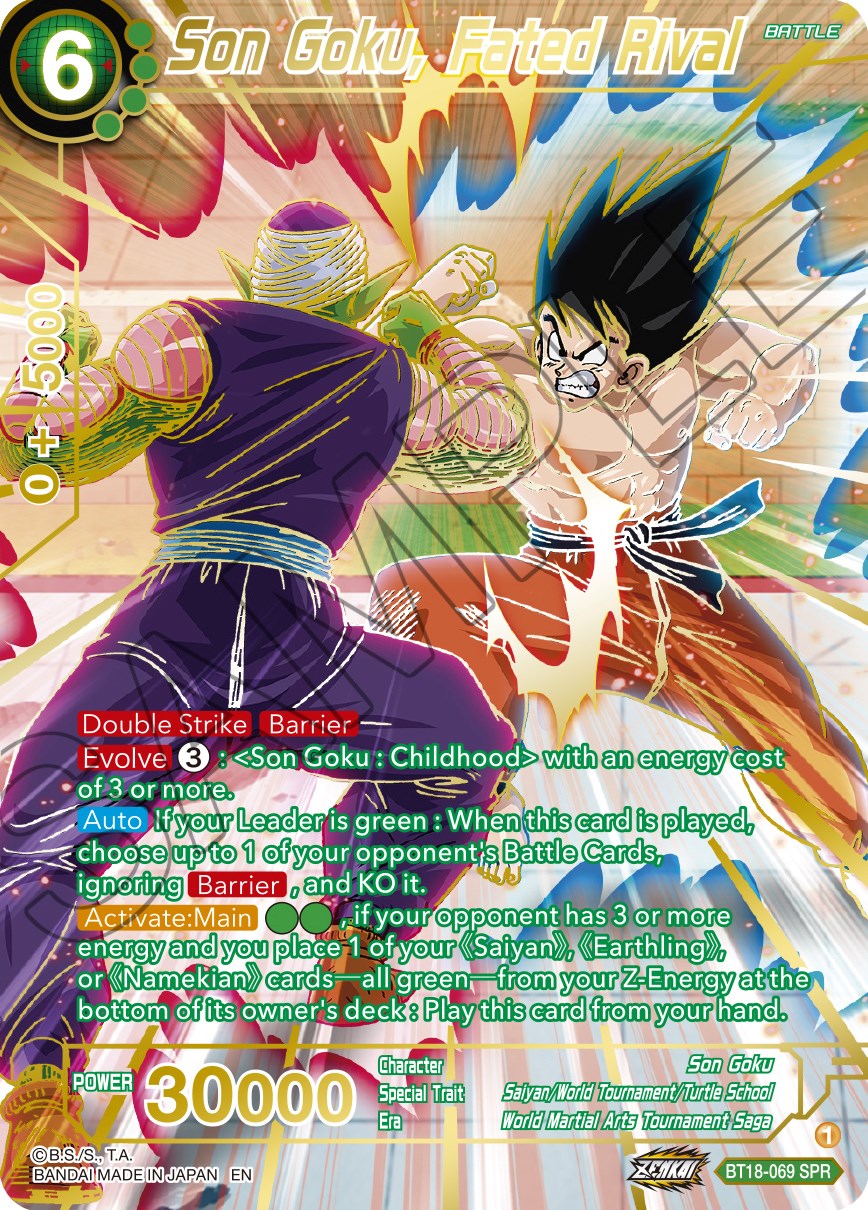 Son Goku, Fated Rival (SPR) (BT18-069) [Dawn of the Z-Legends] | Black Swamp Games