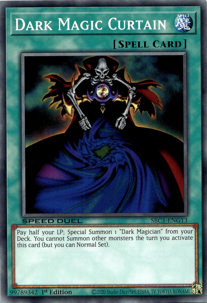 Dark Magic Curtain [SBC1-ENG13] Secret Rare | Black Swamp Games
