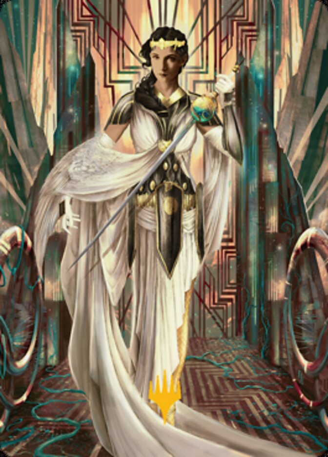 Elspeth Resplendent 2 Art Card (Gold-Stamped Signature) [Streets of New Capenna Art Series] | Black Swamp Games