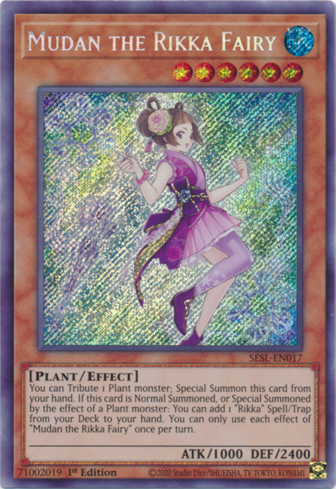 Mudan the Rikka Fairy [SESL-EN017] Secret Rare | Black Swamp Games