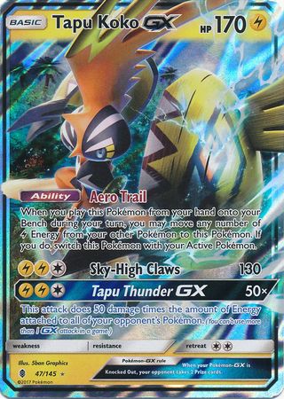 Tapu Koko GX (47/145) (Jumbo Card) [Sun & Moon: Guardians Rising] | Black Swamp Games