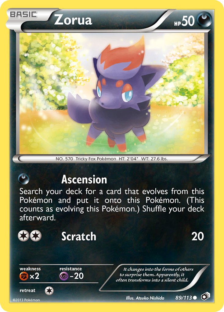 Zorua (89/113) [Black & White: Legendary Treasures] | Black Swamp Games