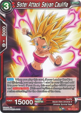 Sister Attack Saiyan Caulifla [TB1-013] | Black Swamp Games