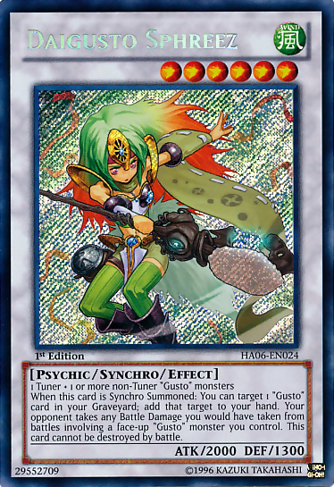 Daigusto Sphreez [HA06-EN024] Secret Rare | Black Swamp Games