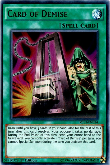 Card of Demise [MIL1-EN014] Ultra Rare | Black Swamp Games
