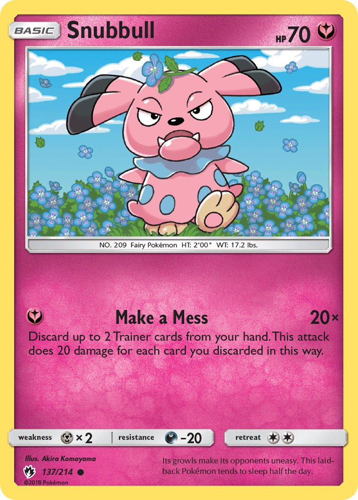 Snubbull (137/214) [Sun & Moon: Lost Thunder] | Black Swamp Games