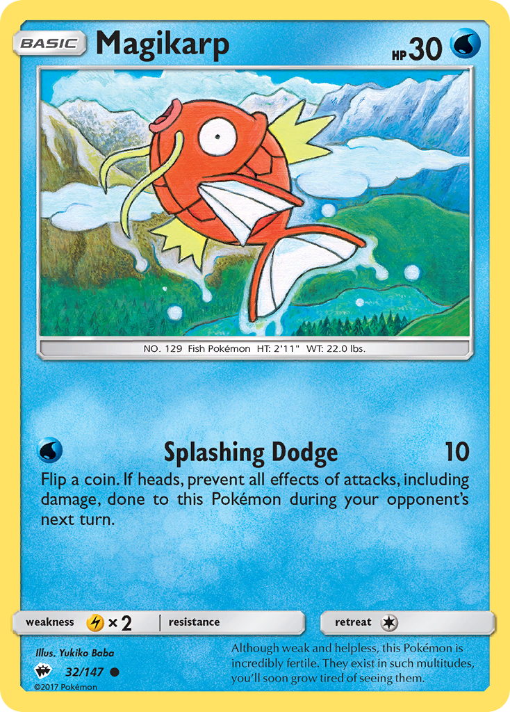 Magikarp (32/147) [Sun & Moon: Burning Shadows] | Black Swamp Games