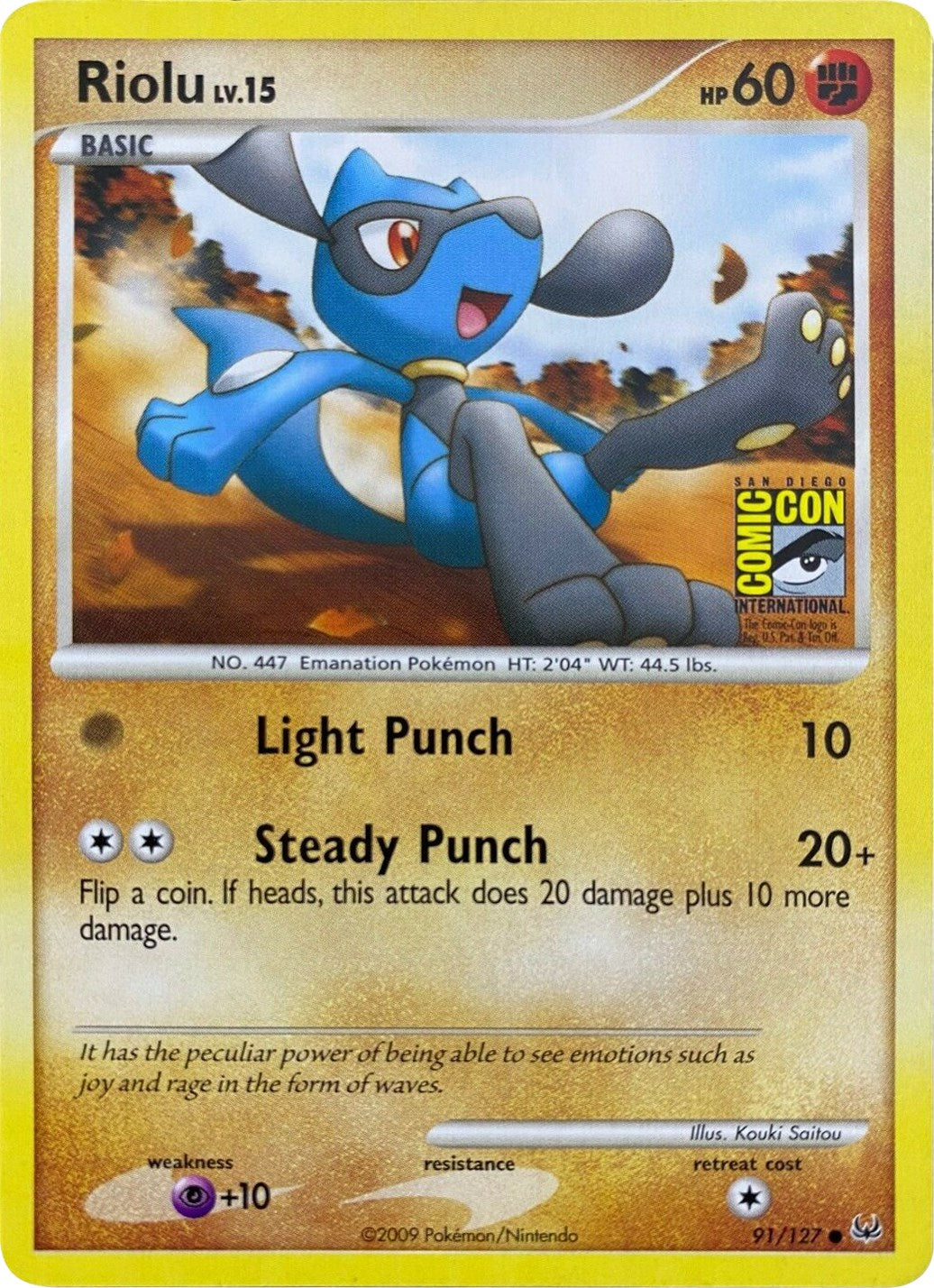 Riolu (91/127) (SDCC 2009) [Platinum: Base Set] | Black Swamp Games