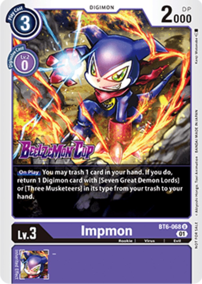 Impmon [BT6-068] (Beelzemon Cup Participation) [Starter Deck: Beelzemon Advanced Deck Set Promos] | Black Swamp Games