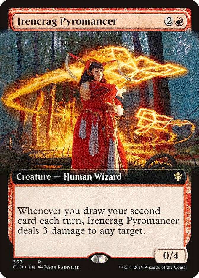 Irencrag Pyromancer (Extended Art) [Throne of Eldraine] | Black Swamp Games