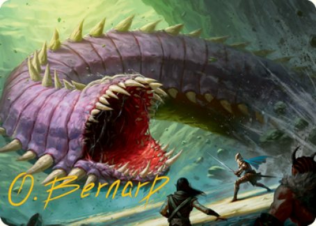 Purple Worm Art Card (Gold-Stamped Signature) [Dungeons & Dragons: Adventures in the Forgotten Realms Art Series] | Black Swamp Games