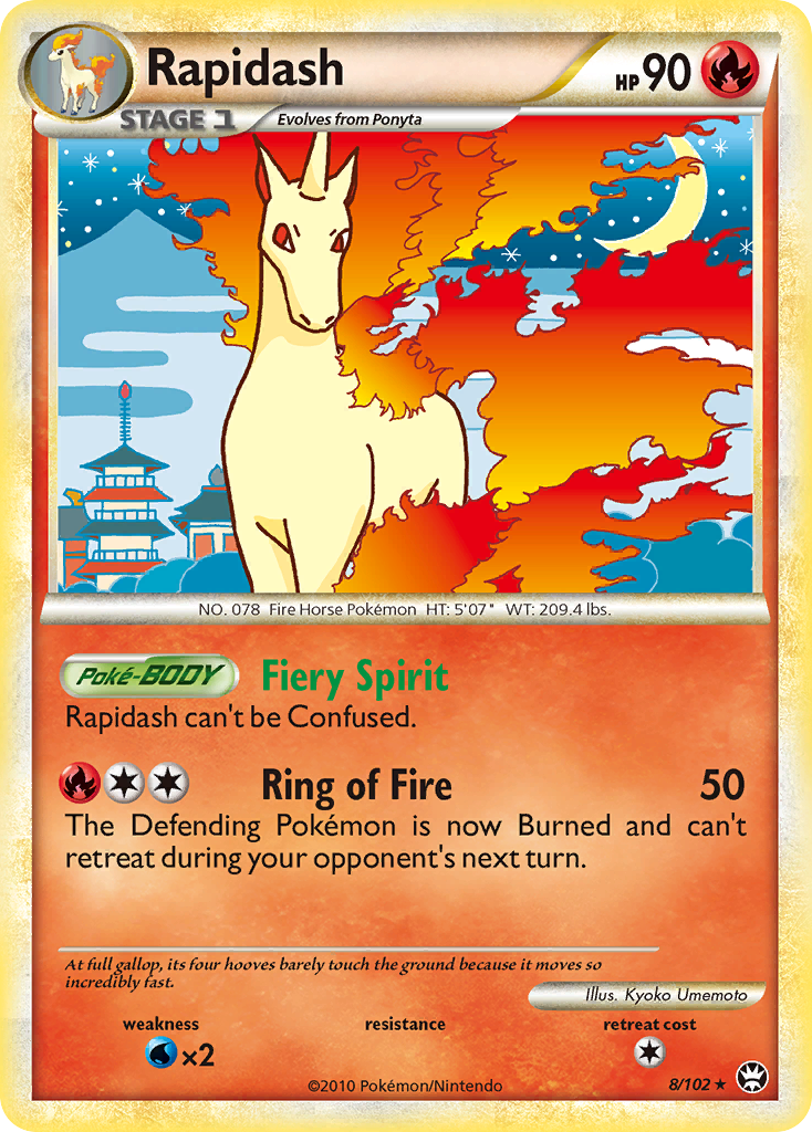 Rapidash (8/102) [HeartGold & SoulSilver: Triumphant] | Black Swamp Games