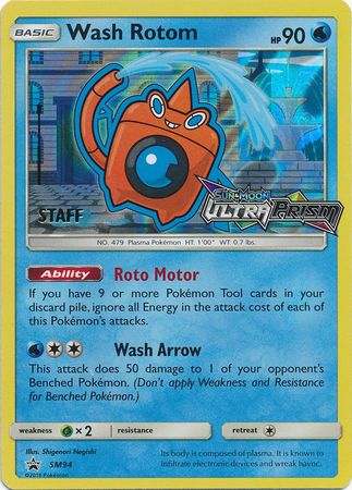 Wash Rotom (SM94) (Staff Prerelease Promo) [Sun & Moon: Black Star Promos] | Black Swamp Games