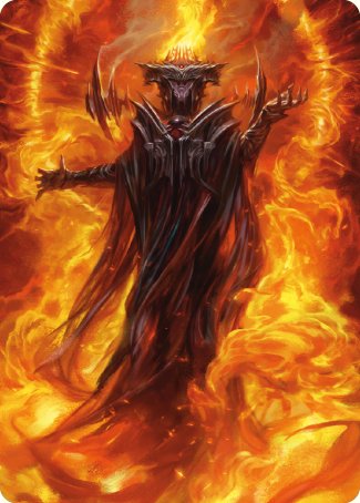 Sauron, the Dark Lord Art Card [The Lord of the Rings: Tales of Middle-earth Art Series] | Black Swamp Games