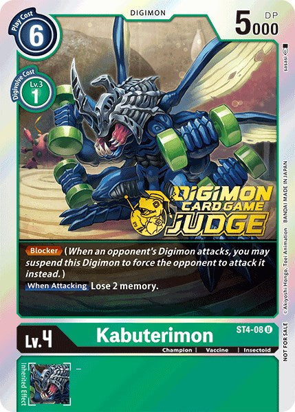 Kabuterimon [ST4-08] (Judge Pack 1) [Starter Deck: Giga Green Promos] | Black Swamp Games