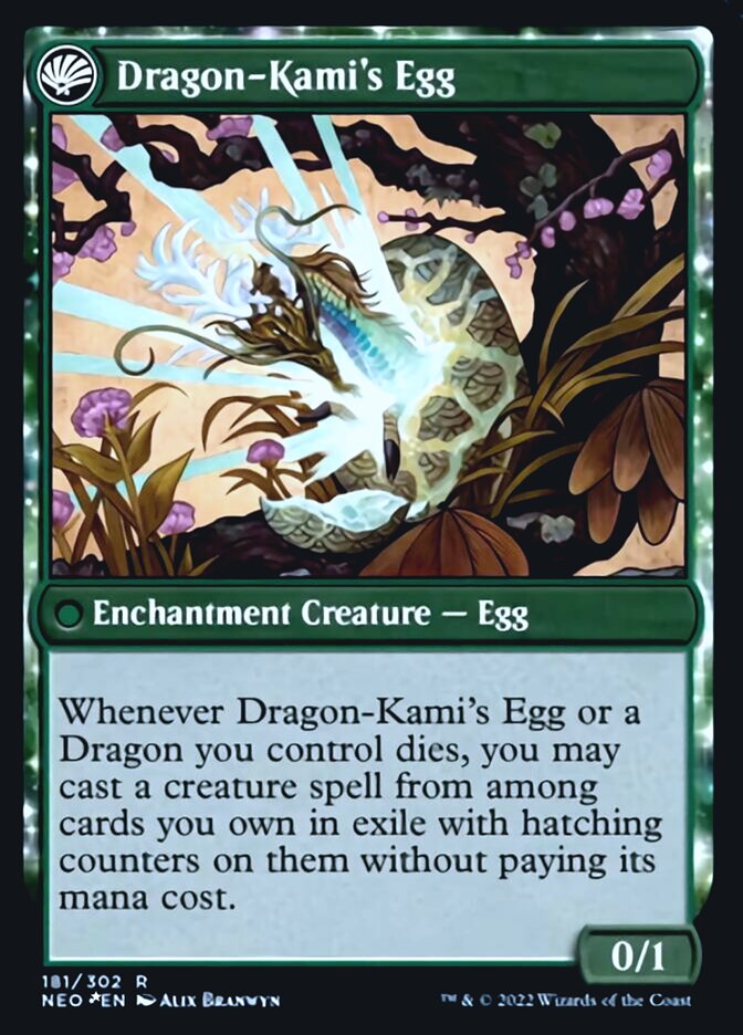 The Dragon-Kami Reborn // Dragon-Kami's Egg [Kamigawa: Neon Dynasty Prerelease Promos] | Black Swamp Games