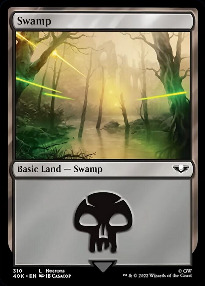 Swamp (310) (Surge Foil) [Universes Beyond: Warhammer 40,000] | Black Swamp Games