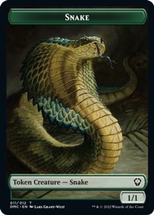 Human // Snake Double-sided Token [Dominaria United Commander Tokens] | Black Swamp Games