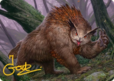 Owlbear Art Card (Gold-Stamped Signature) [Dungeons & Dragons: Adventures in the Forgotten Realms Art Series] | Black Swamp Games