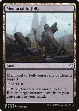 Memorial to Folly [Commander 2019] | Black Swamp Games